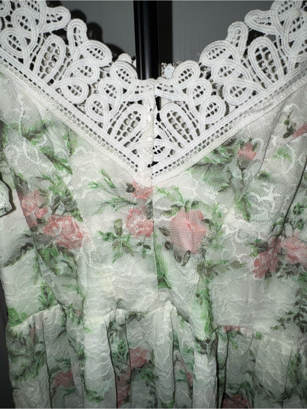 Disney Princess Floral Lace Cold Shoulder Dress Cottagecore Fairycore Small - Picture 4 of 10
